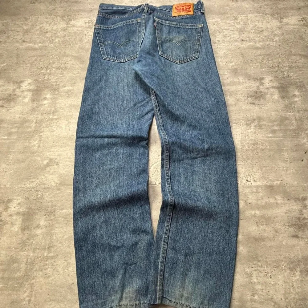 Levi's 505 Jeans Mens 32x30 Blue Y2K Baggy Faded Worn In Straight Leg
